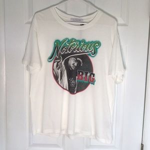 Daydreamer LA Notorious BIG B.I.G. Biggie Smalls T-Shirt Off White NWT Womens M